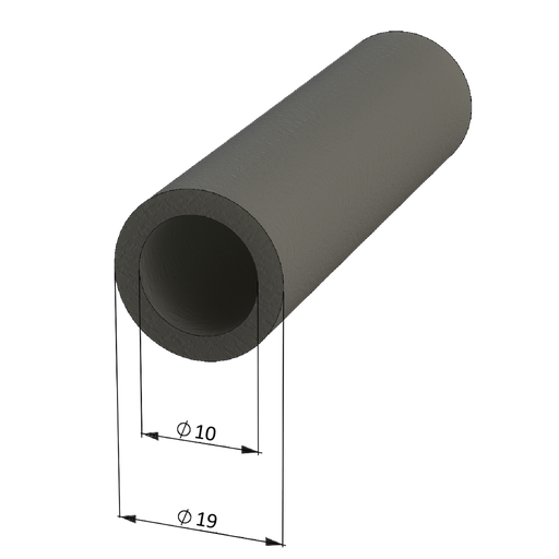 [60500038] TUBO IN GOMMA 10X19 20BAR 100M