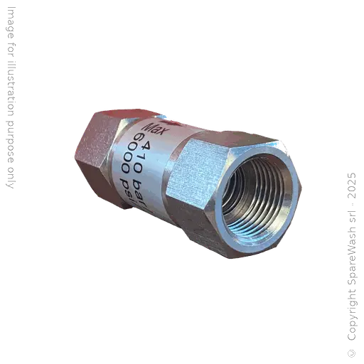 [61200036] CHECK VALVE G1/2 STAINLESS STEEL 380BAR