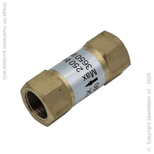 [61200067] CHECK VALVE G1/2 BRASS 280BAR