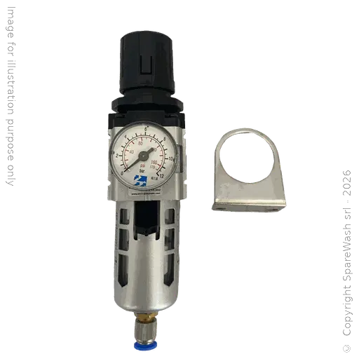 [70400045] FILTRO-REGOLATORE DI PRESSIONE 0,5-8,5BAR G3/8 + MANOMETRO