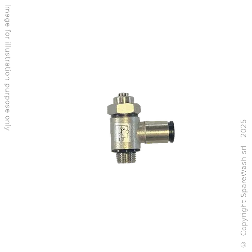 [70500011] REGULADOR DE CAUDAL PARA CILINDRO 90° G1/8 LATIGUILLO D6