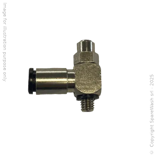 [70500028] FLOW REGULATOR FOR CYLINDER 90° M5 HOSE D4