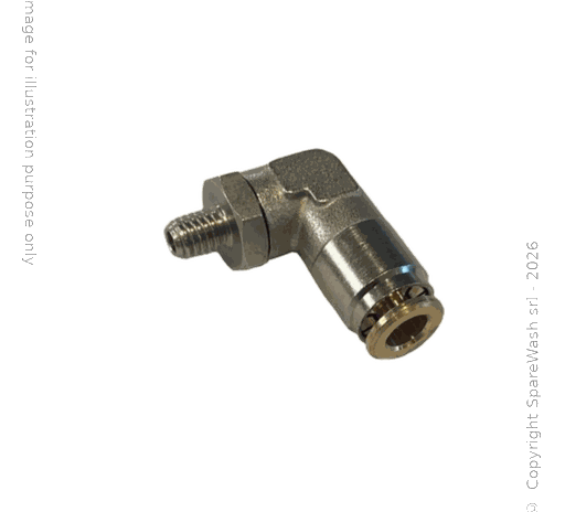 [70500288] RACCORD TOURNANT HP 90° M6X1 TUYAU D6