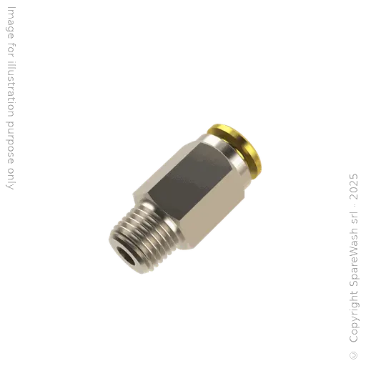 [70500295] RACOR RECTO ALTA PRESIÓN G1/8 LATIGUILLO D6