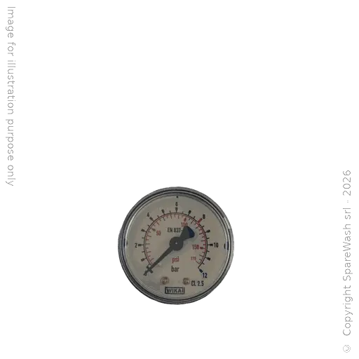 [70700015] PRESSURE GAUGE D50 0-12BAR BACK MOUNT G1/4