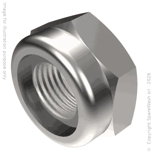 [90400186] TUERCA AUTOBLOQUEANTE ALTA M10 ACERO INOXIDABLE