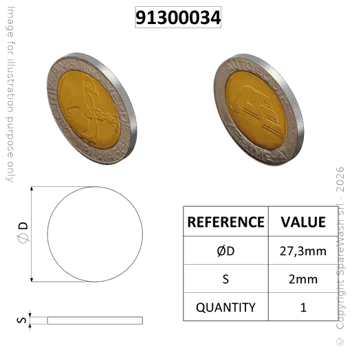 [91300034] JETON AE D27,3 MODÈLE C