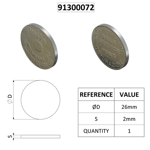 [91300072] JETON MIX D26 MODÈLE E